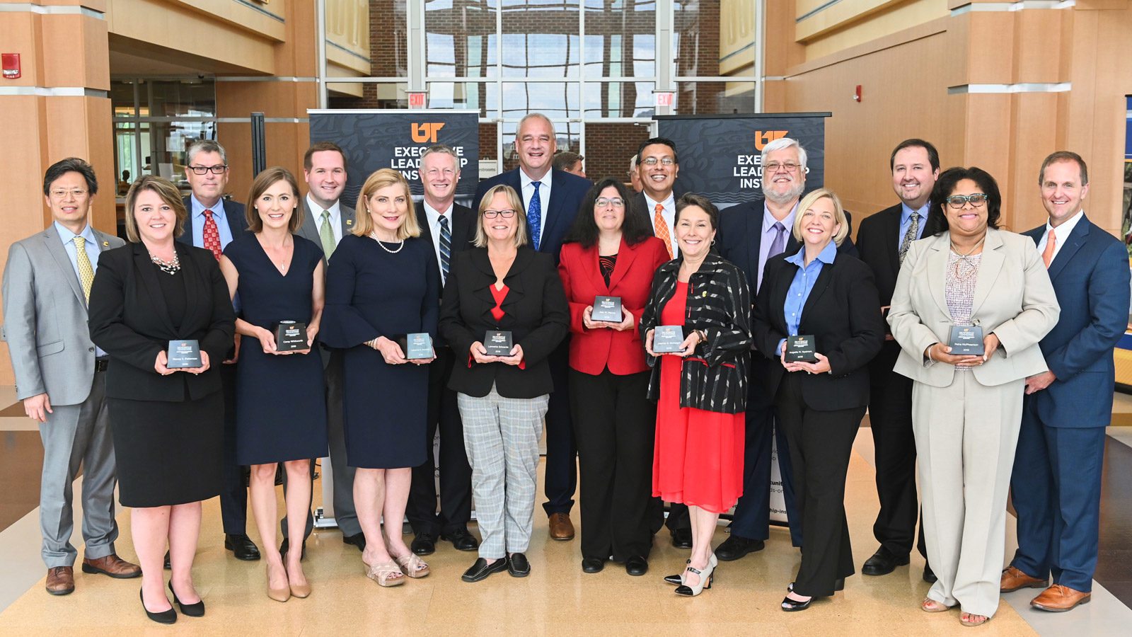 The first class of the Executive Leadership Institute, at the UTC Library