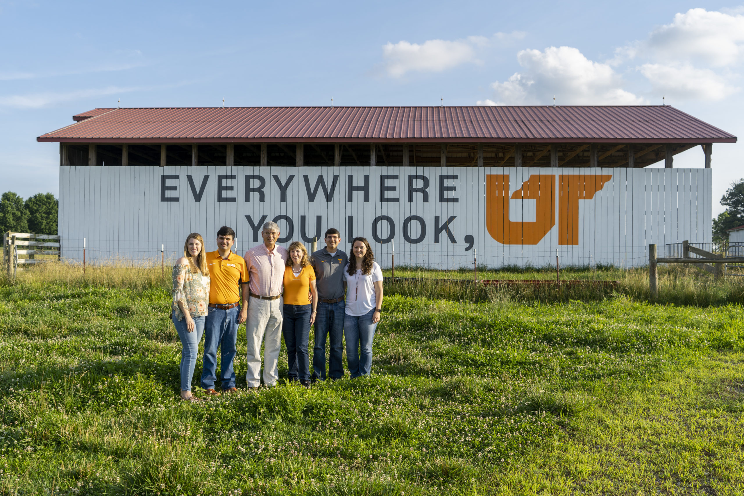 McLanahan Family in front of the 15th mural in the Everywhere UT campaign, in Crossville, TN. 