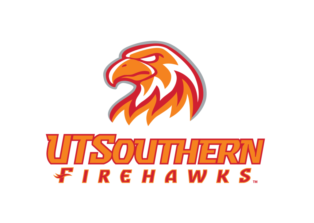 A hawk's head above UT Southern Firehawks
