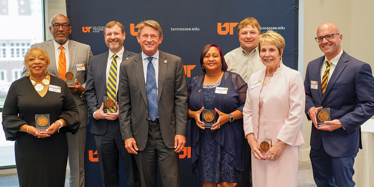 Randy Boyd with President's Award Winners.