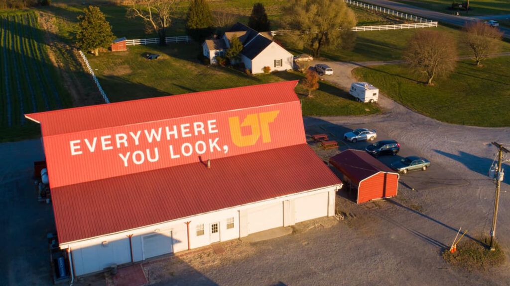 Every Where You Look, UT red barn mural