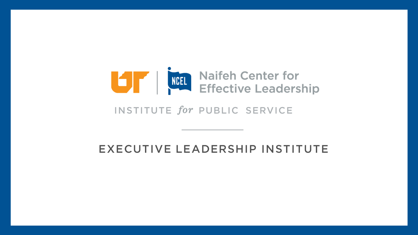Naifeh Center for Effective Leadership, Institute for Public Service, Executive Leadership Institute