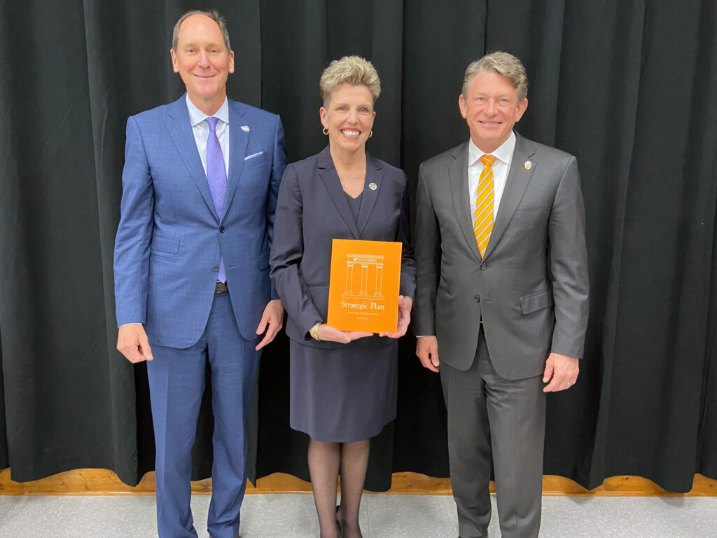 From left to right: UT Board of Trustees Chair John Compton, UT Southern Interim Chancellor Dr. Linda C. Martin, and UT System President Randy Boyd.